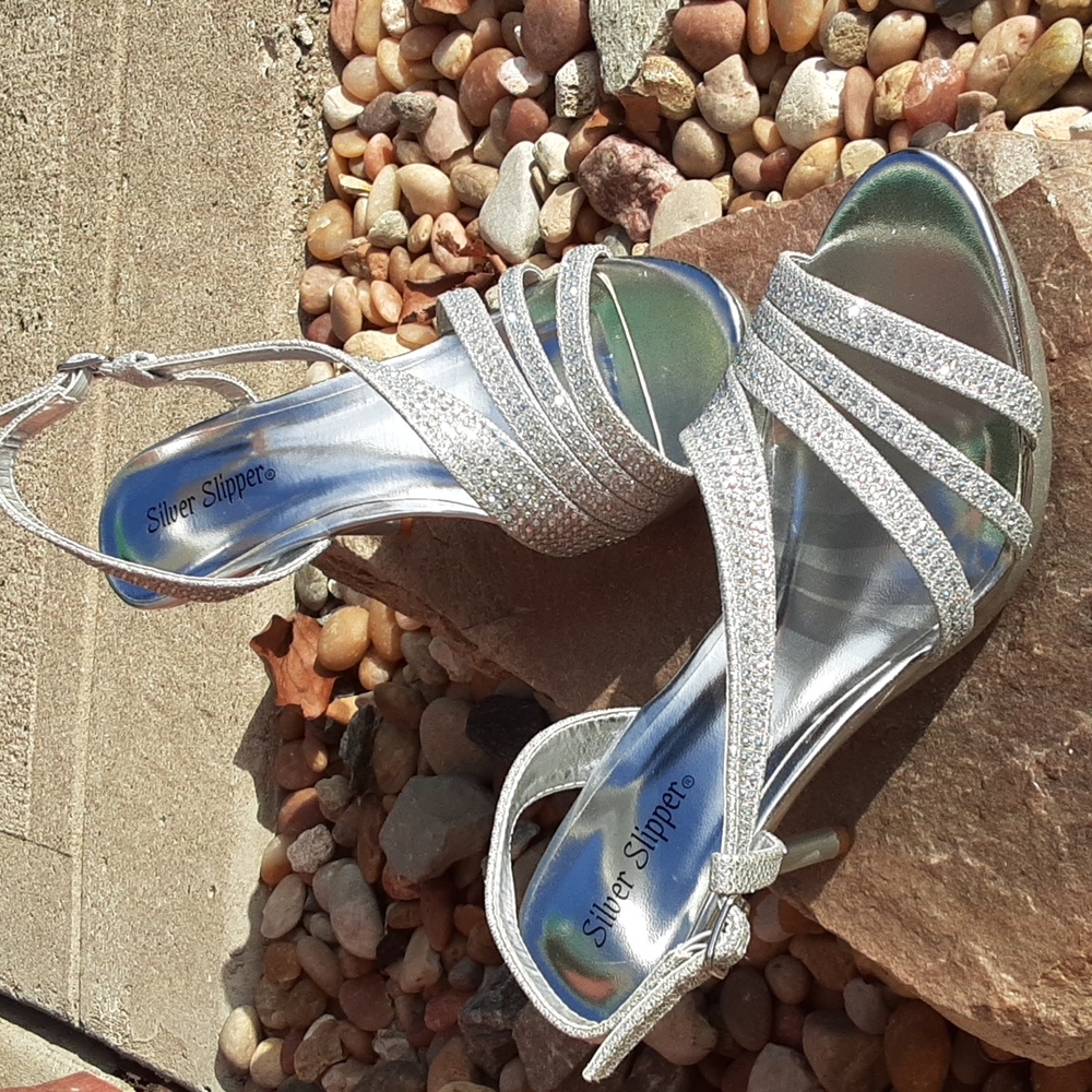 Silver Slipper, Size 8M,